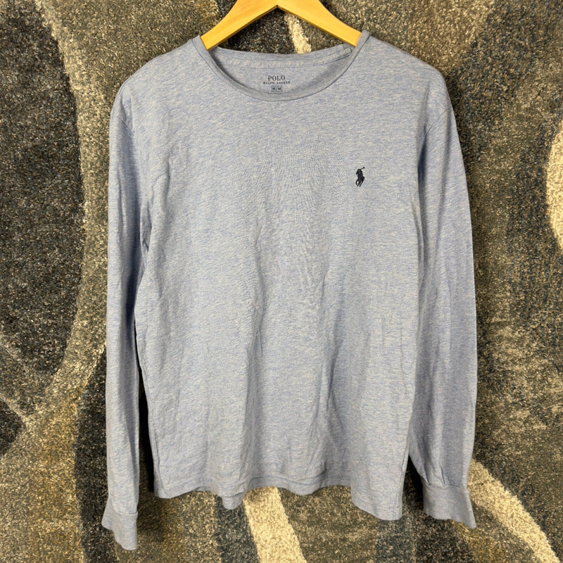 Polo Ralph Lauren Long Sleeve Tee Mens M Light Blue Heather