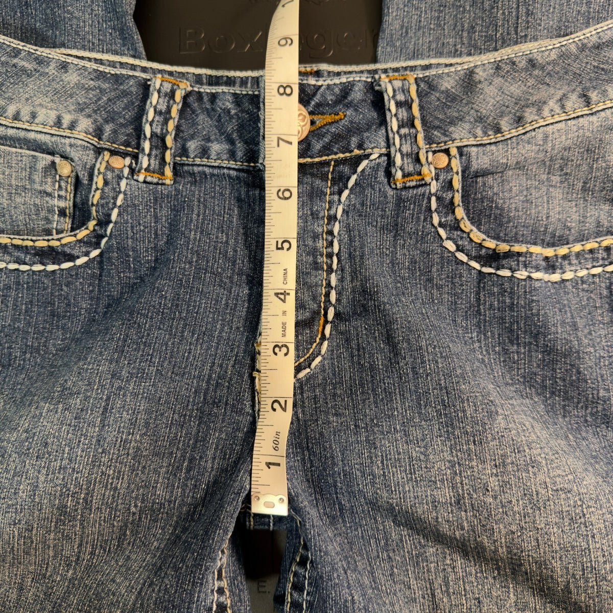 Y2K V.S.H. Jeans Capri Pants Womens 4 Blue Contrast Stitch