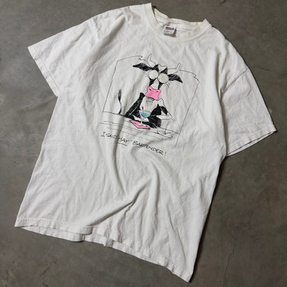 Vintage Anvil Cow Bartender Graphic Tee Mens L