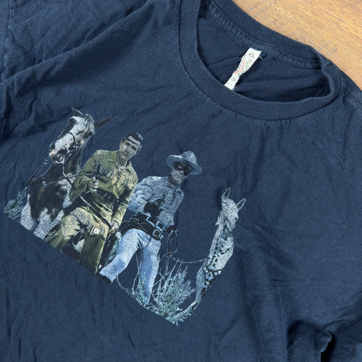 The Lone Ranger Tonto Graphic T-Shirt Mens 2XL Black Western