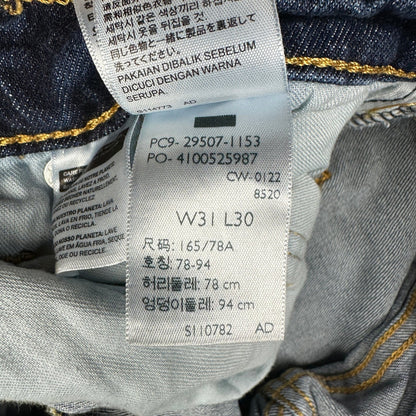 Levi's 502 Regular Taper Jeans Mens 31x30 Dark Blue Baggy