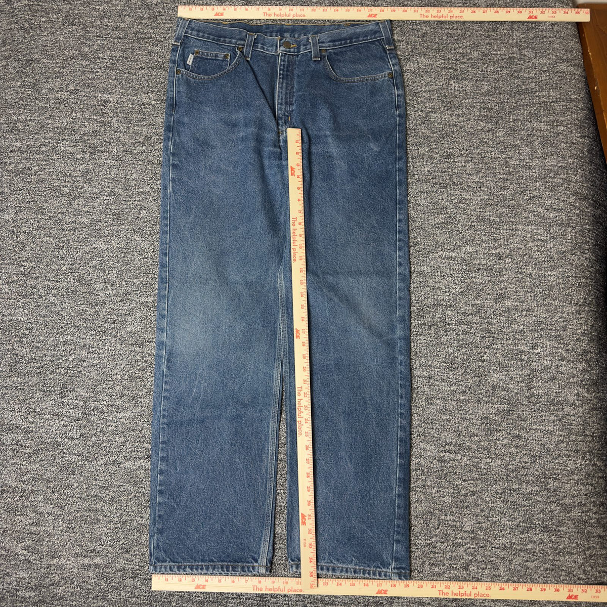 Carhartt Straight Leg Jeans Mens Blue Wash Workwear