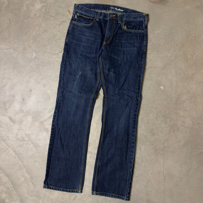 Carhartt 1889 Straight Jeans Mens 34x32 Blue Denim