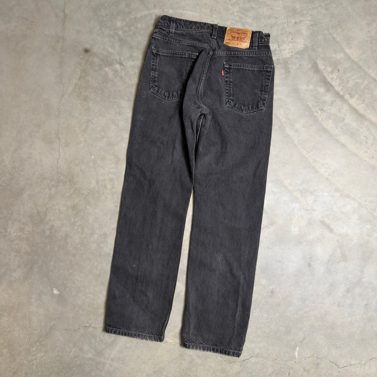 Vintage Levis 505 Regular Fit Jeans Mens 30x30 Black Straight Leg Baggy Skater