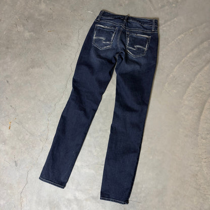 Silver Jeans Co Boyfriend Jeans Womens 26 Dark