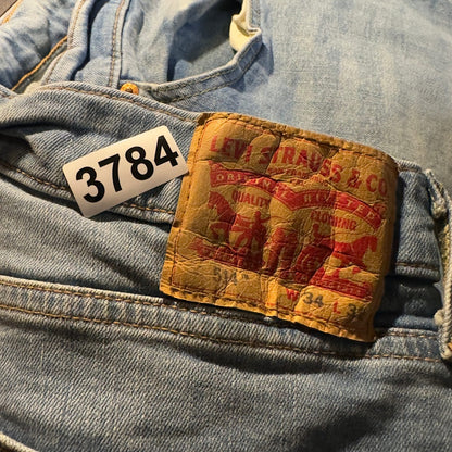 Levi's Straight Leg Jeans Mens 34x32 Light Wash Red Tab