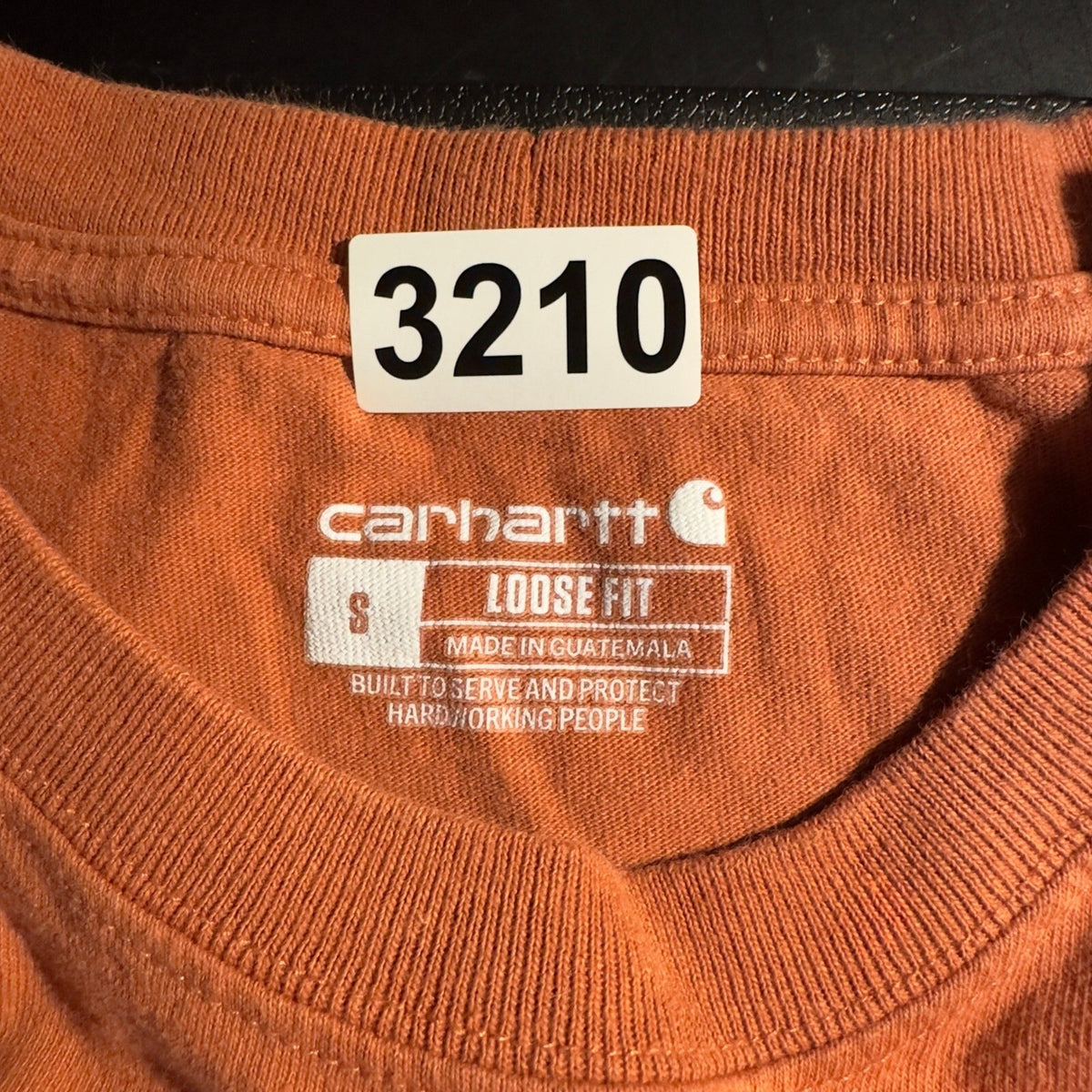 Carhartt Pocket T-Shirt Mens S Orange Loose Fit Workwear Tee