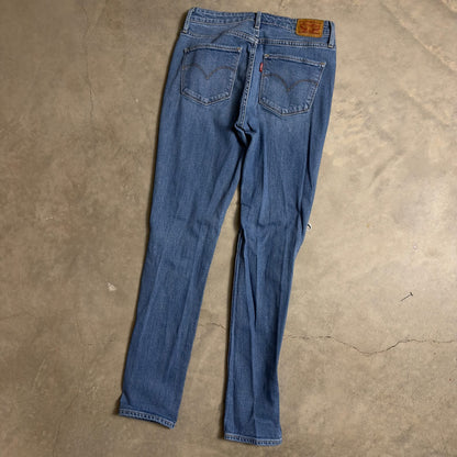 Levi's 721 High Rise Skinny Jeans Womens 27x30 Distressed