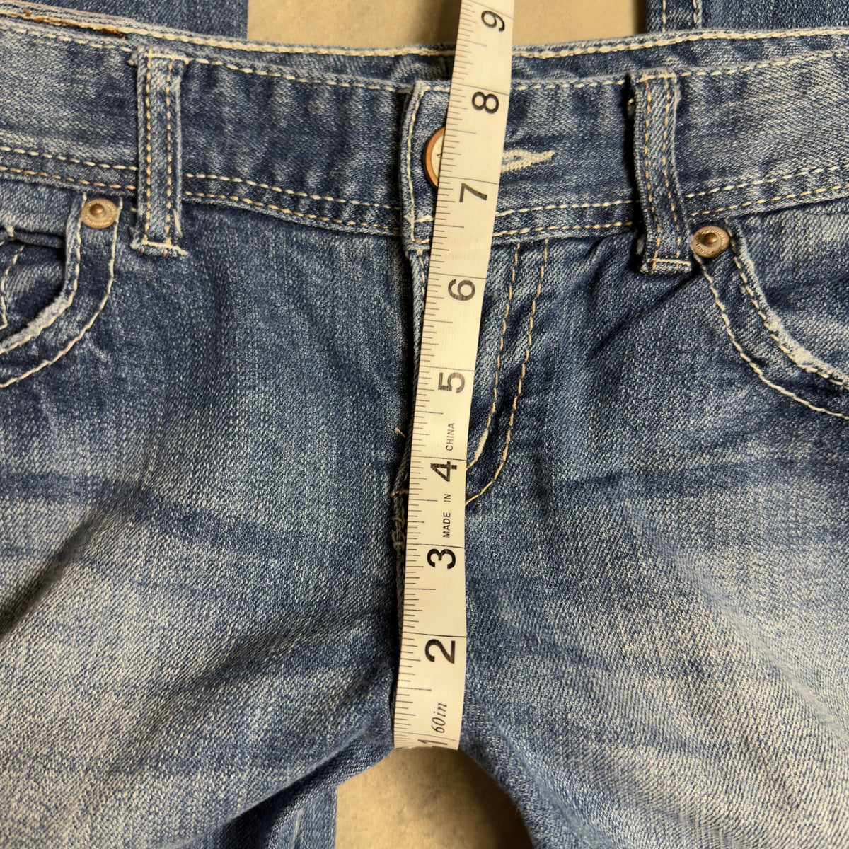 Maurices Bootcut Baggy Jeans Womens 3/4 Blue