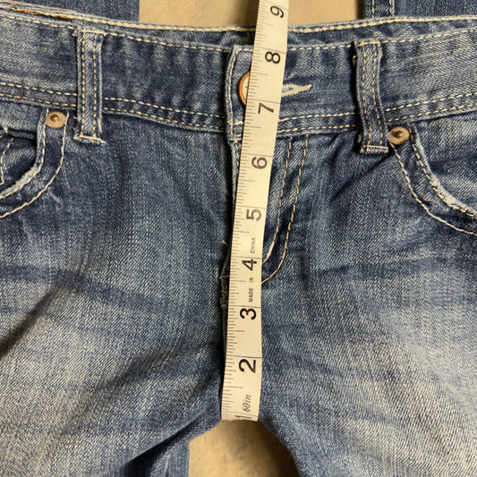 Maurices Bootcut Baggy Jeans Womens 3/4 Blue