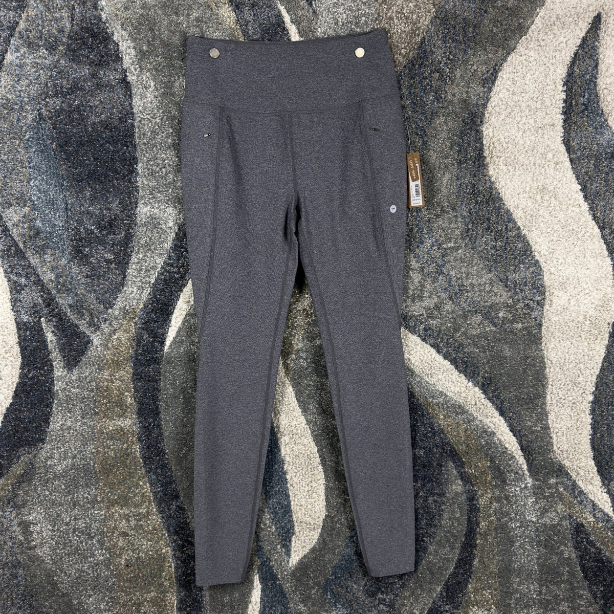 NWT Eddie Bauer Trail Tight Leggings Womens M Tall Gray UPF
