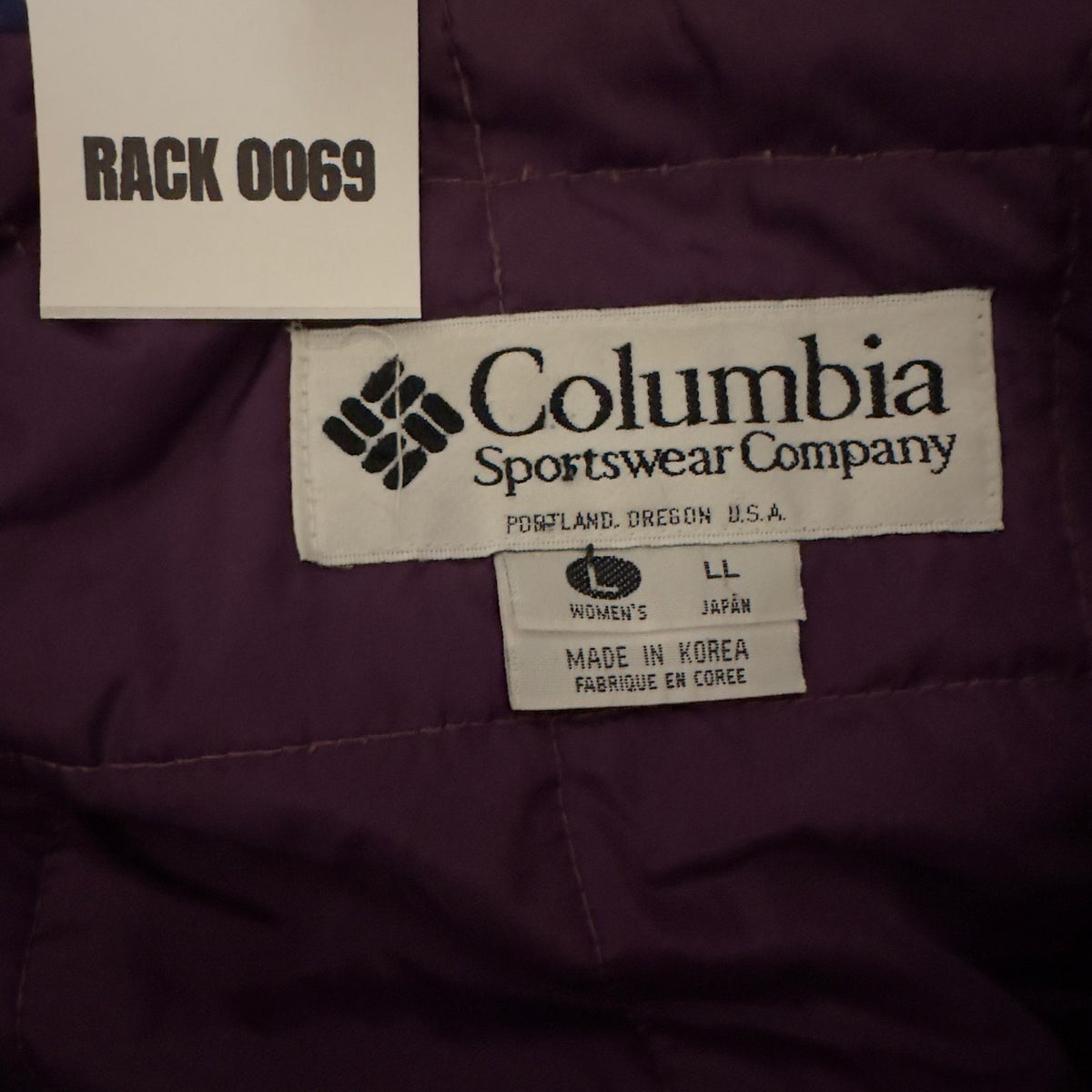 Columbia Hooded Parka Jacket Womens L Purple Gorpcore