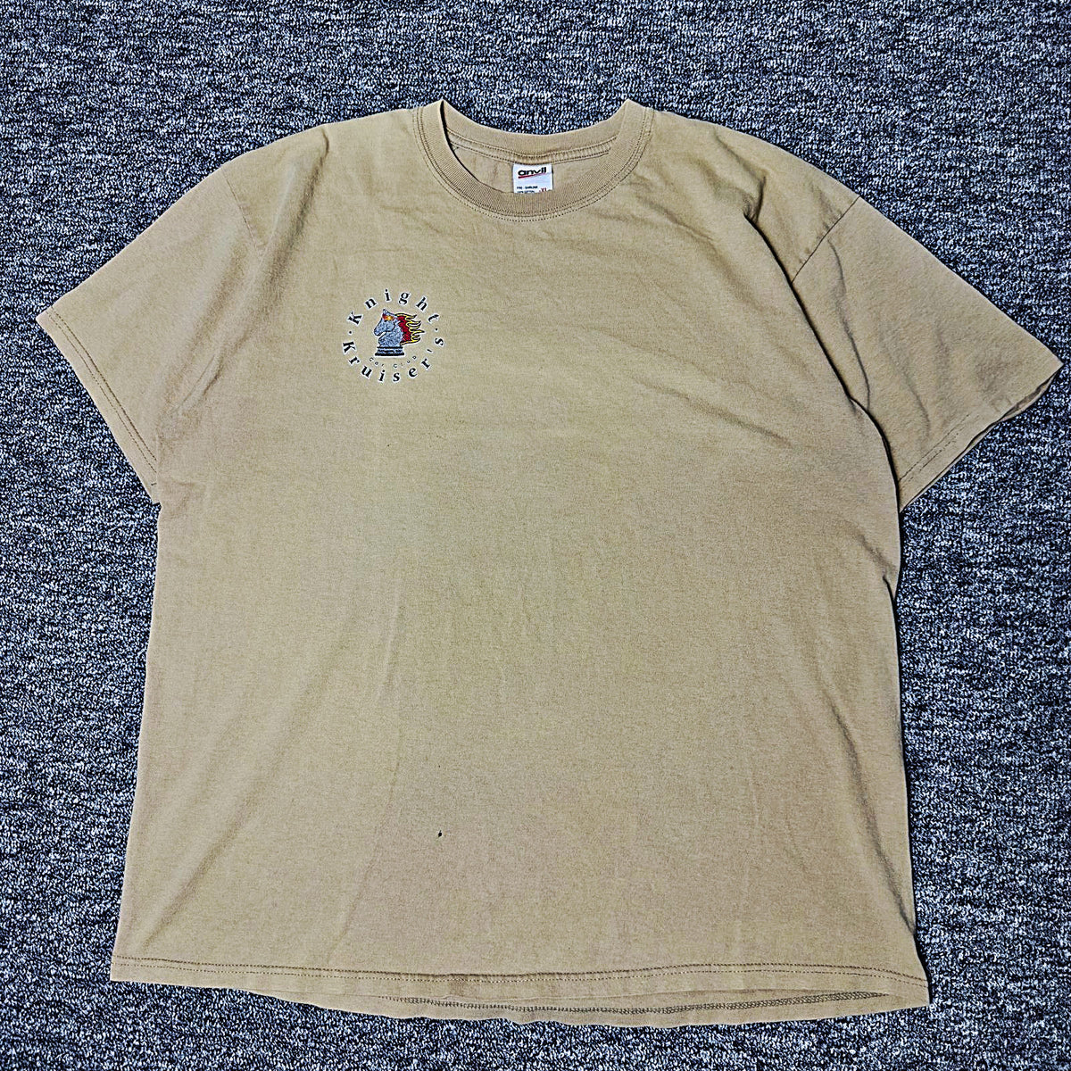 Anvil Knight Kruiser's Car Club Tee Mens XL Tan Douglas WY
