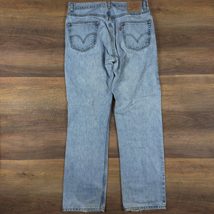 Vintage Y2K Levis 505 Jeans Mens 36x34 Light Wash Baggy