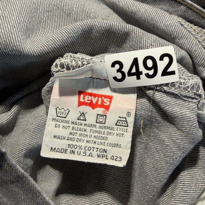 Vintage Levis 501 Jeans Mens 32x32 Black Straight Leg Baggy 90s Made in USA
