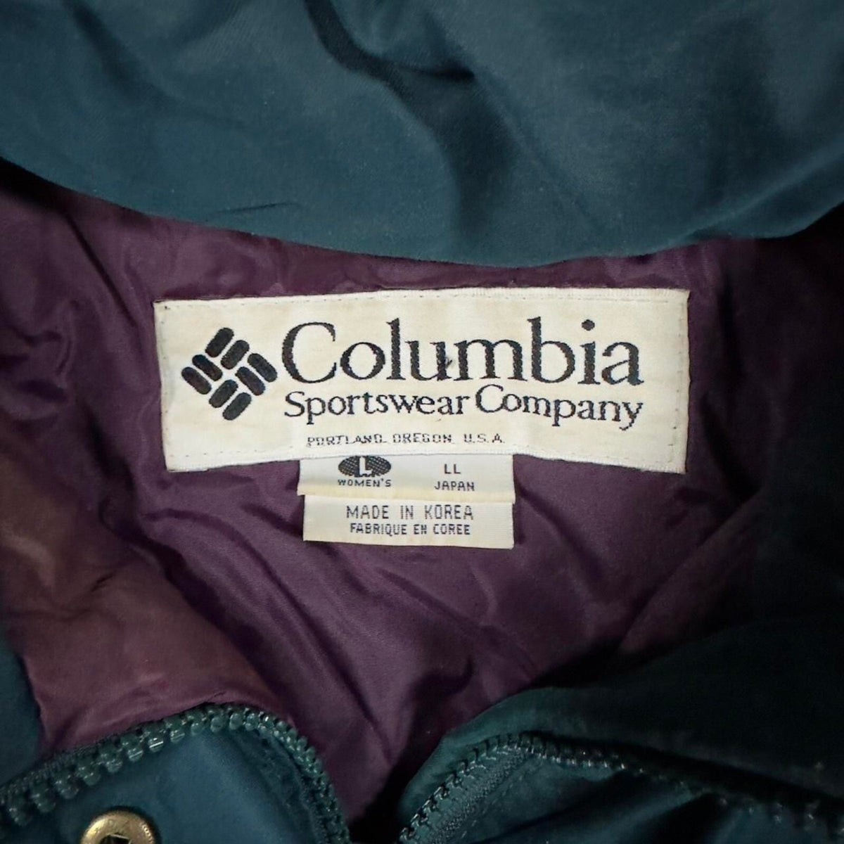 Vintage Columbia Parka Womens Large Green Outdoor Jacket
