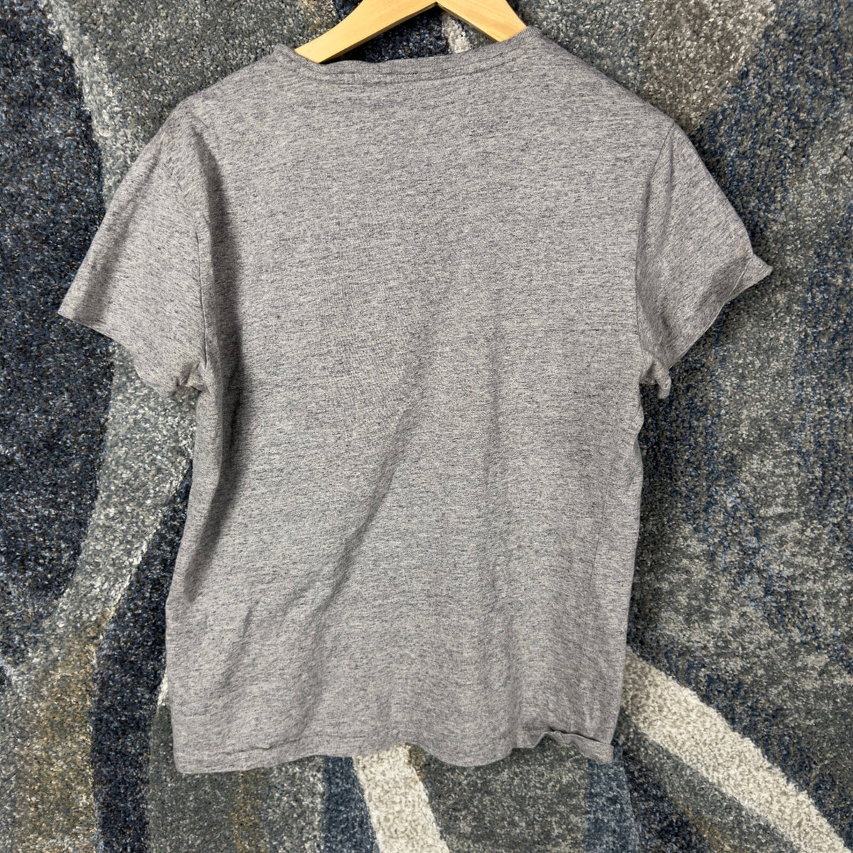 Polo Ralph Lauren V-Neck T-Shirt Mens S Heather Grey Pony