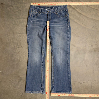 Maurices Baggy Bootcut Jeans Womens 7/8 Short Blue