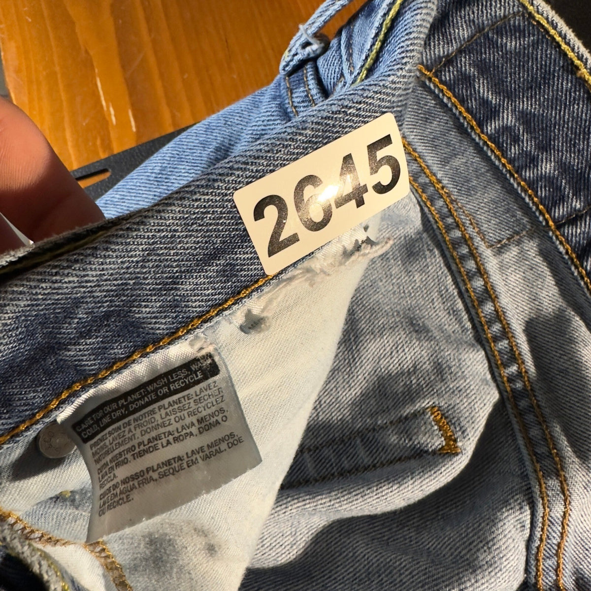 Levis 505 Regular Fit Jean Men 34x32 Blue Straight Leg Denim
