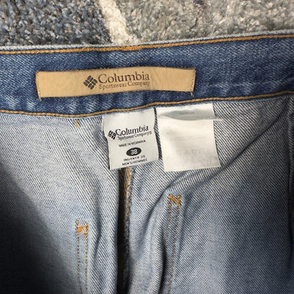 Columbia Straight Leg Jeans Mens 38x34 Medium Wash Baggy