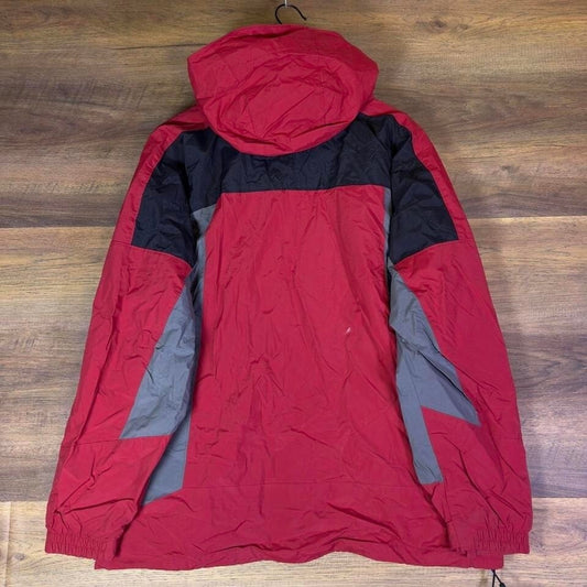 Columbia Men's Large Interchange Jacket Red Gray Gorpcore Y2K
