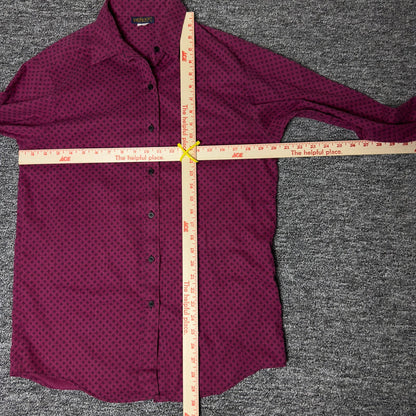 Dee Cee Medallion Print Shirt Mens M Burgundy Casual