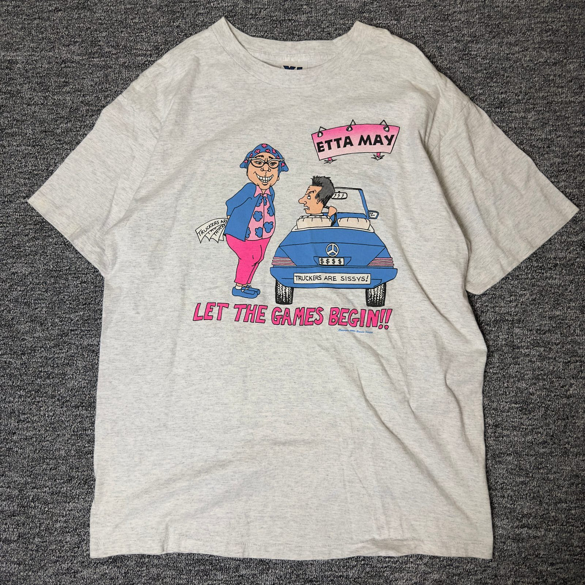 Vintage 1994 Etta May Let The Games Begin Comedy Tee XL