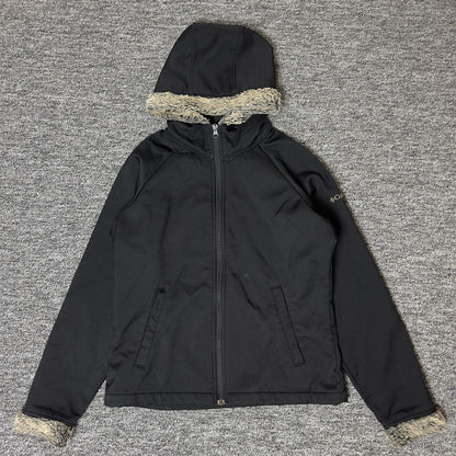 Columbia Softshell Jacket Womens M Black Sherpa Hood