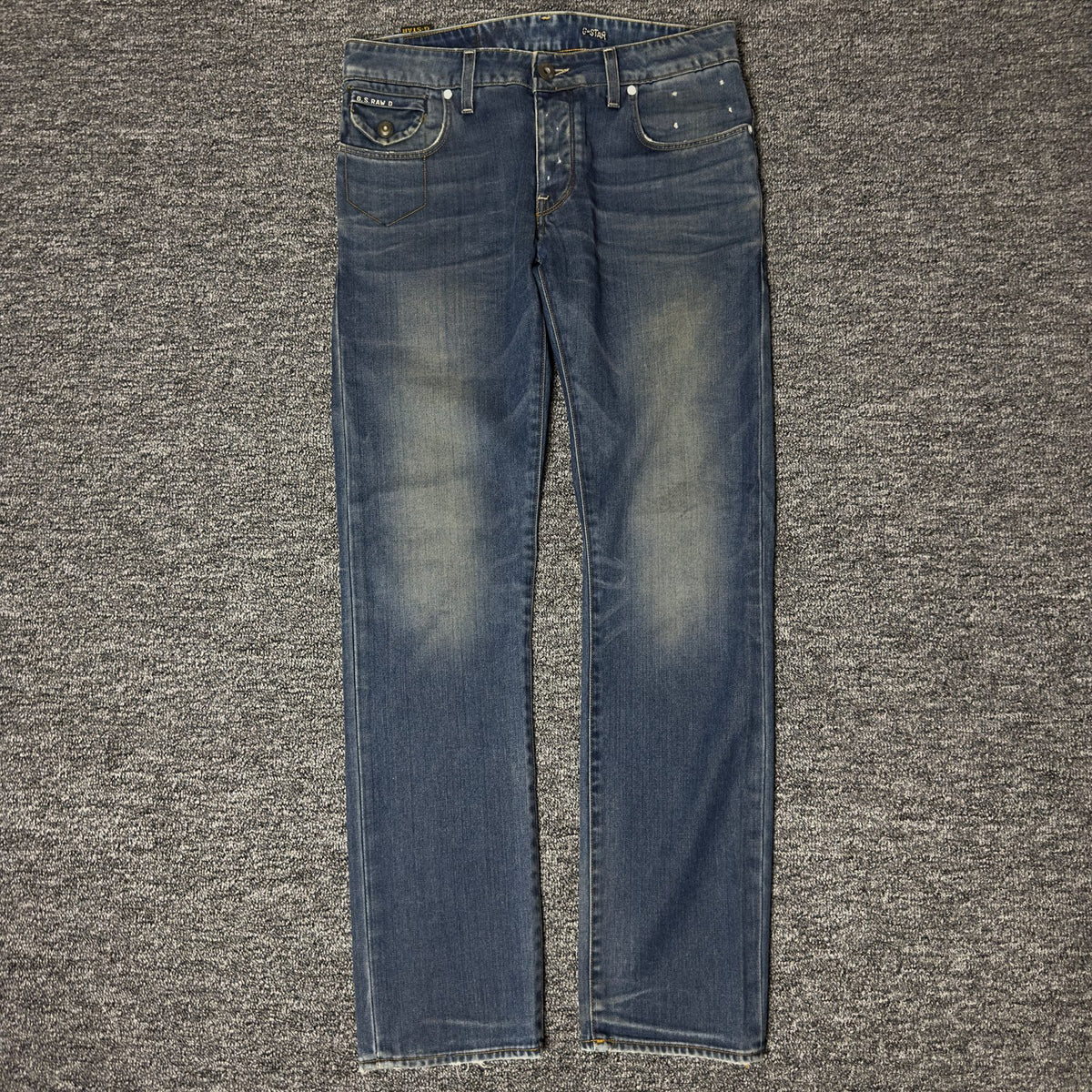 G-Star Raw Morris Low Straight Jeans Mens 30x32 Blue Faded