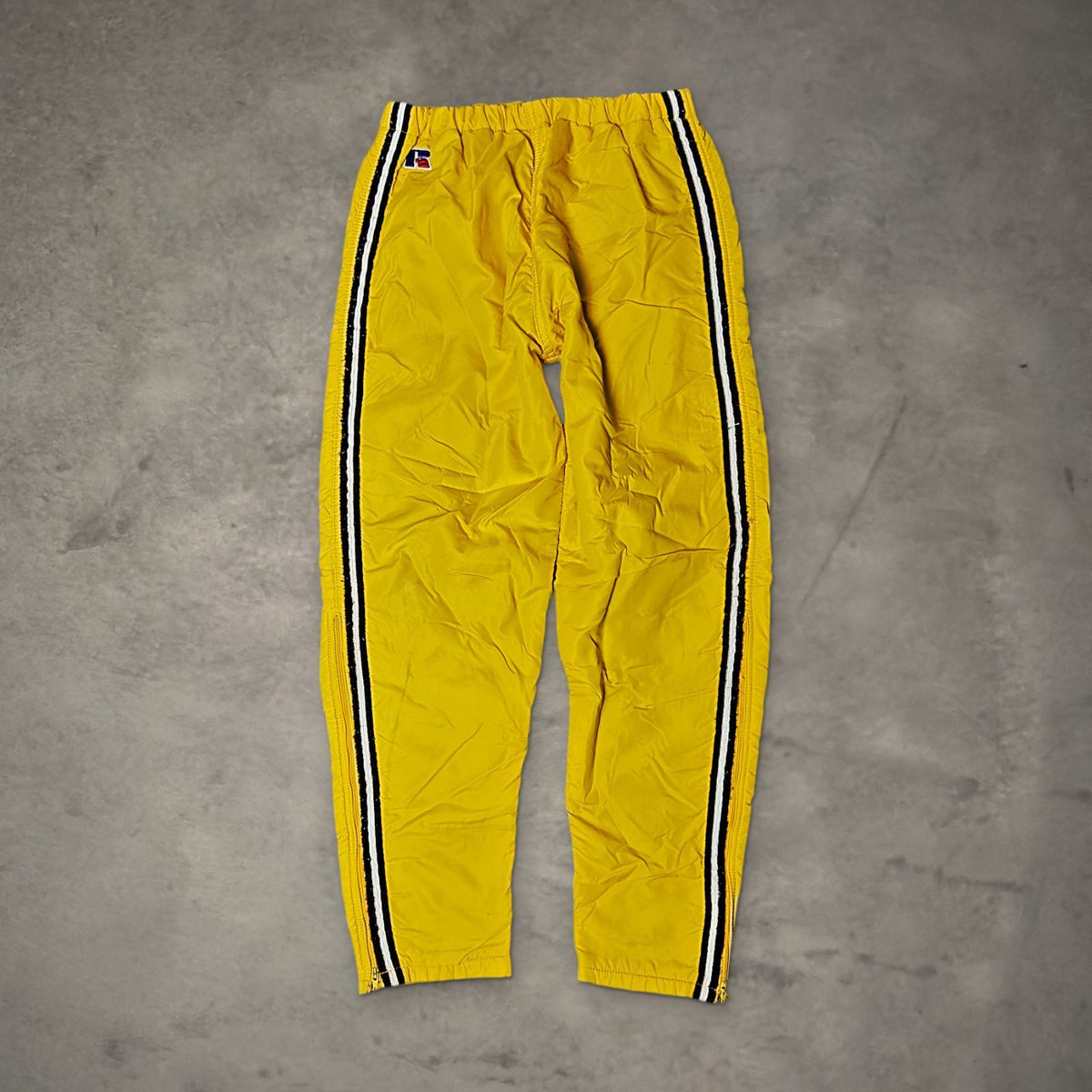 Vintage Russell Athletic Track Pants Mens XXS Yellow