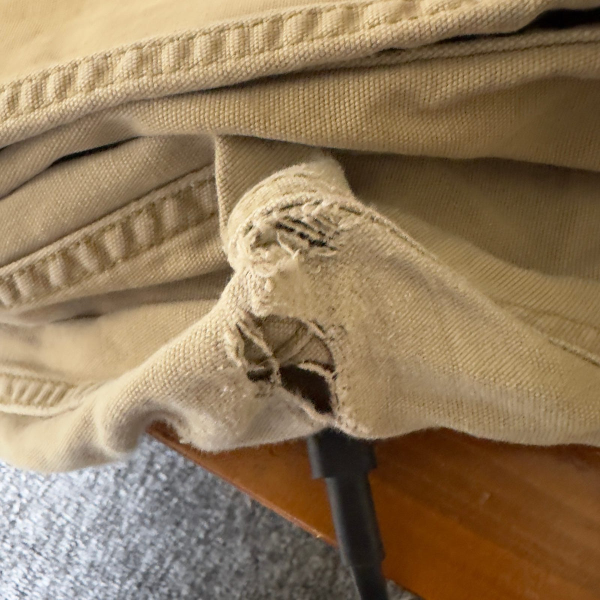 Carhartt Relaxed Fit Pants Mens 33x32 Khaki Baggy Workwear