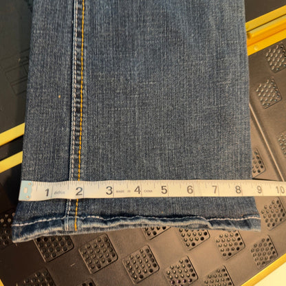 Justice Jeans Bootcut Denim Pants Girl 10.5 Slim Blue Y2K