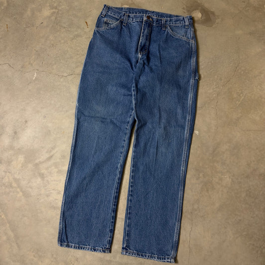 Dickies Carpenter Jeans Mens 34x34 Relaxed Fit Dark Wash
