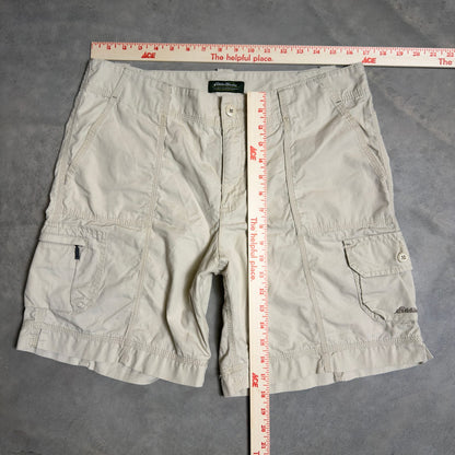 Eddie Bauer Cargo Shorts Womens 10 Beige Hiking