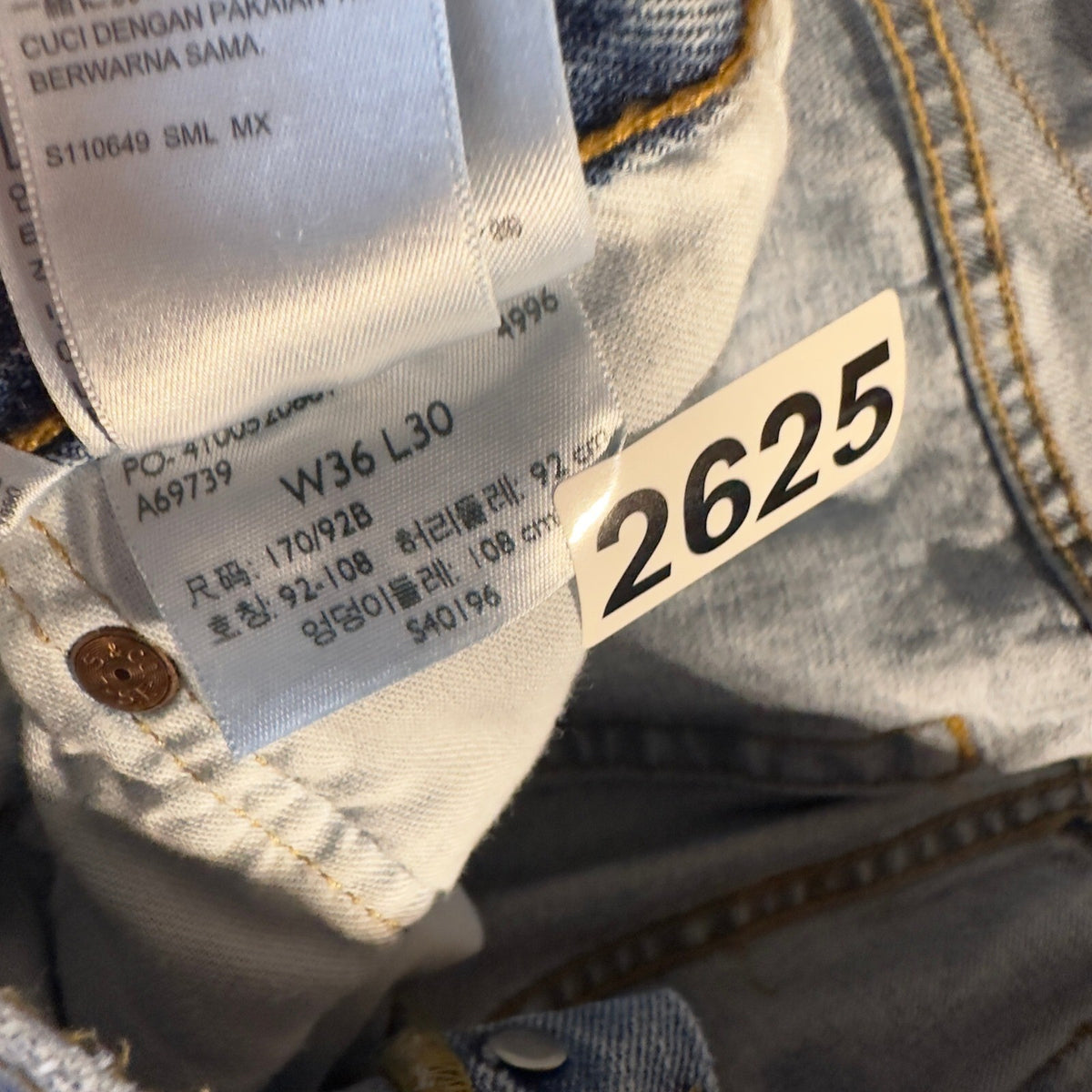 Levi's 501 Original Fit Jeans Mens 36x30 Light Blue