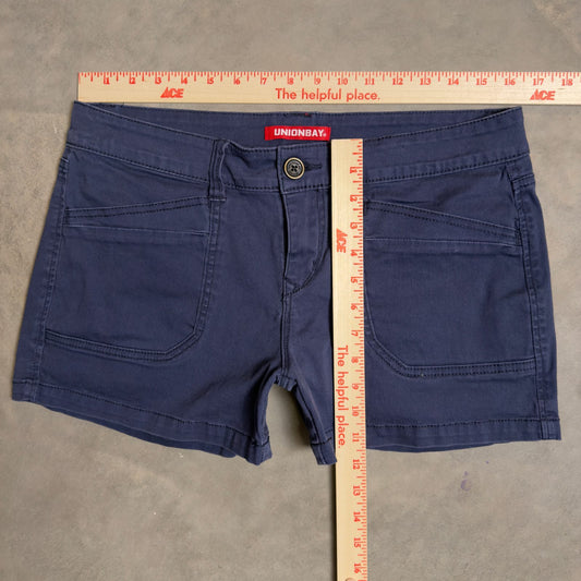Unionbay Shorts Womens 11 Navy Blue 30W