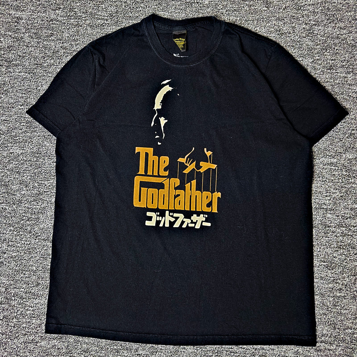 Lucky Brand The Godfather Tee Mens XL Black Japanese Print
