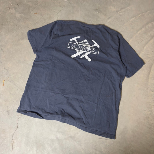 Carhartt Pocket T-Shirt Mens 2XL Tall Navy Blue Graphic