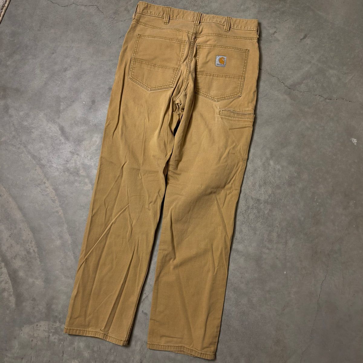 Carhartt Relaxed Fit Pants Mens 32x32 Tan Baggy Workwear