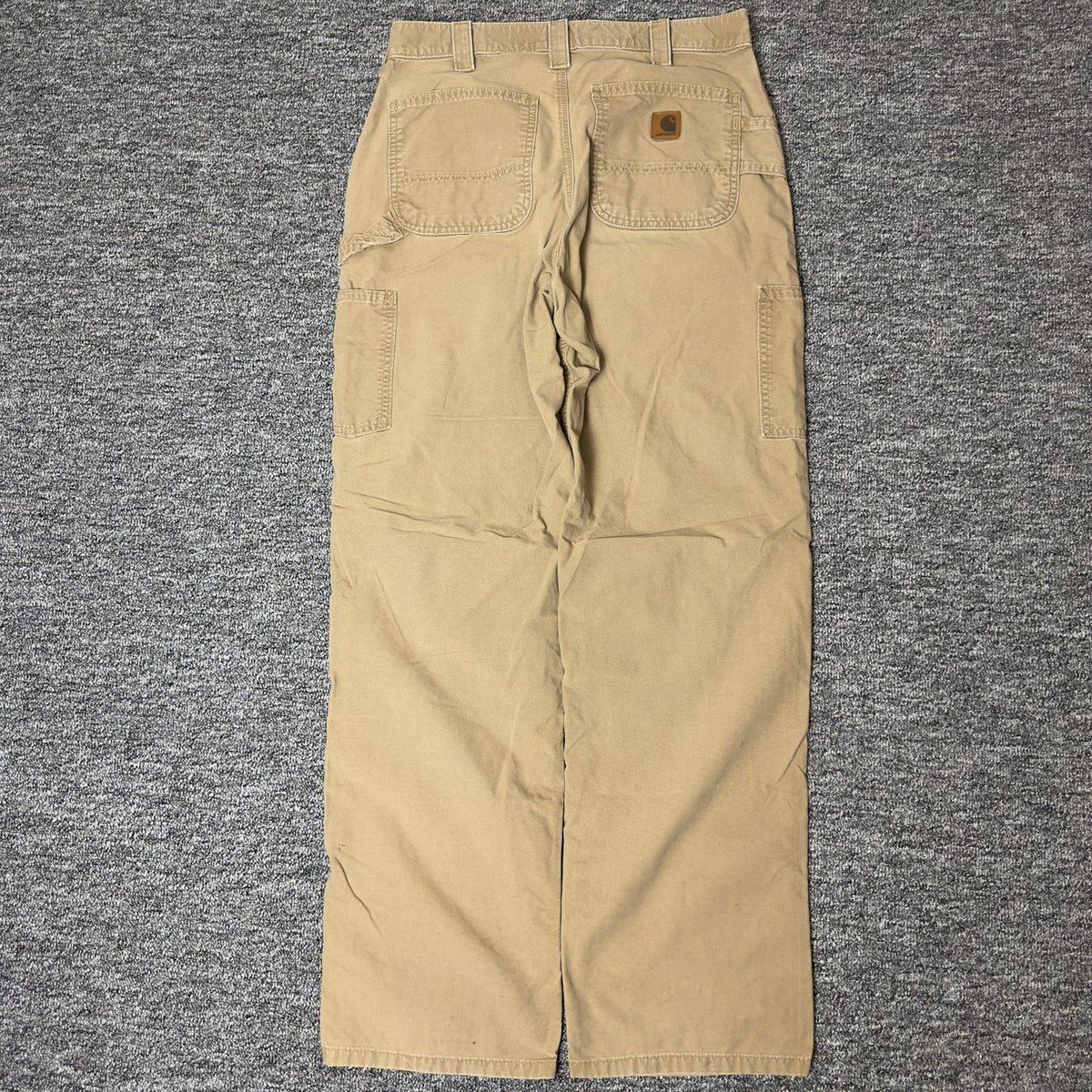 Carhartt B151 Dungaree Pants Mens 33x34 Dark Khaki Baggy