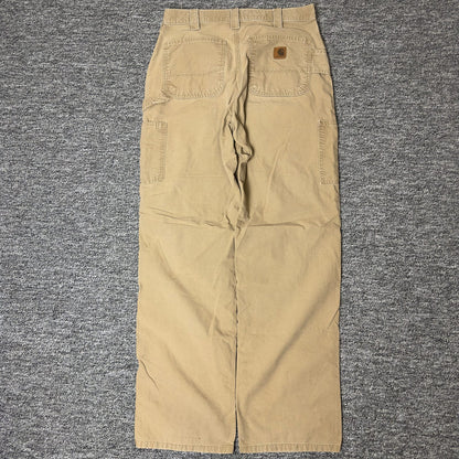 Carhartt B151 Dungaree Pants Mens 33x34 Dark Khaki Baggy