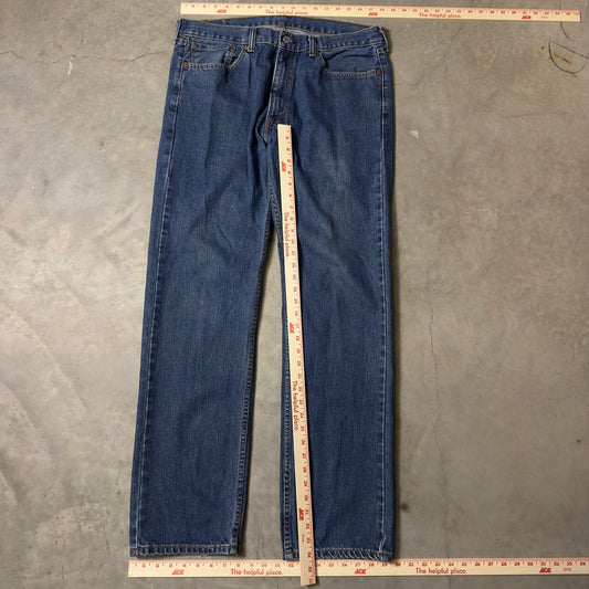 Levi's 505 Straight Jeans Mens 36x34 Medium Blue Mexico