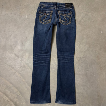 Silver Jeans Aiko Slim Bootcut Womens 26x33 Dark Wash