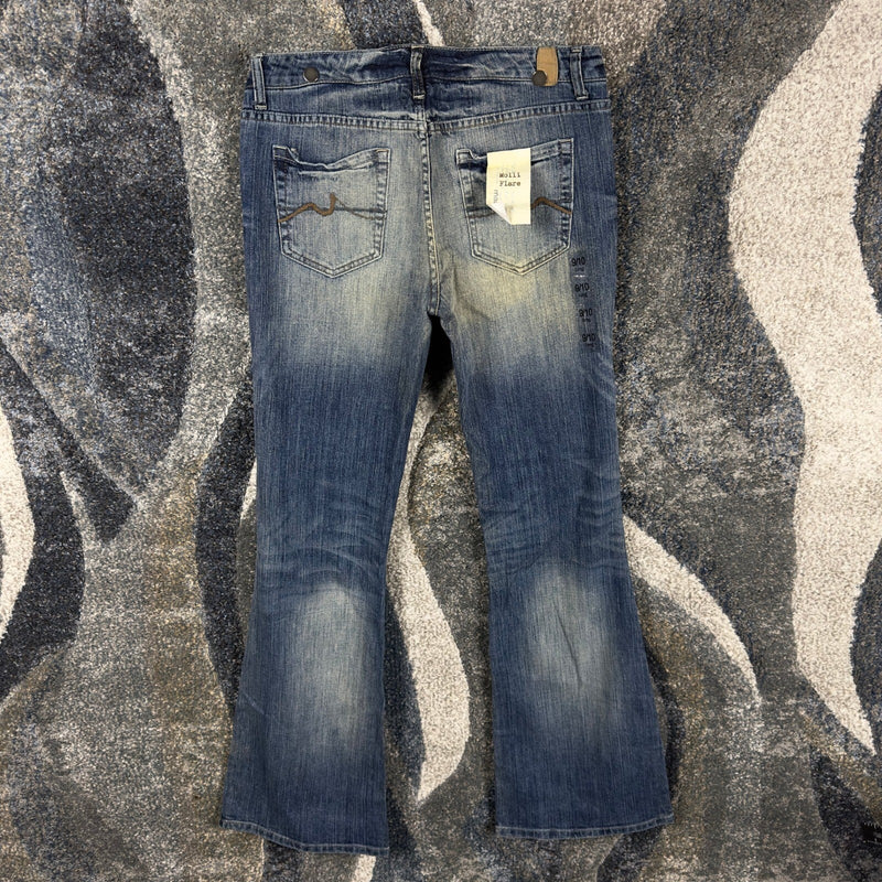 NWT Y2K Maurices Molli Flare Jeans Womens 9/10 Long Blue