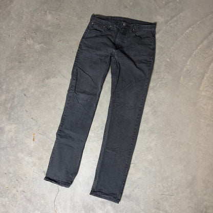 Levi's 502 Regular Taper Jeans Mens 32x34 Black Faded