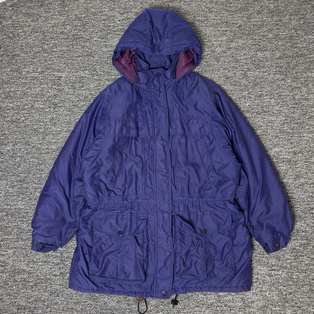 Columbia Hooded Parka Jacket Womens L Purple Gorpcore