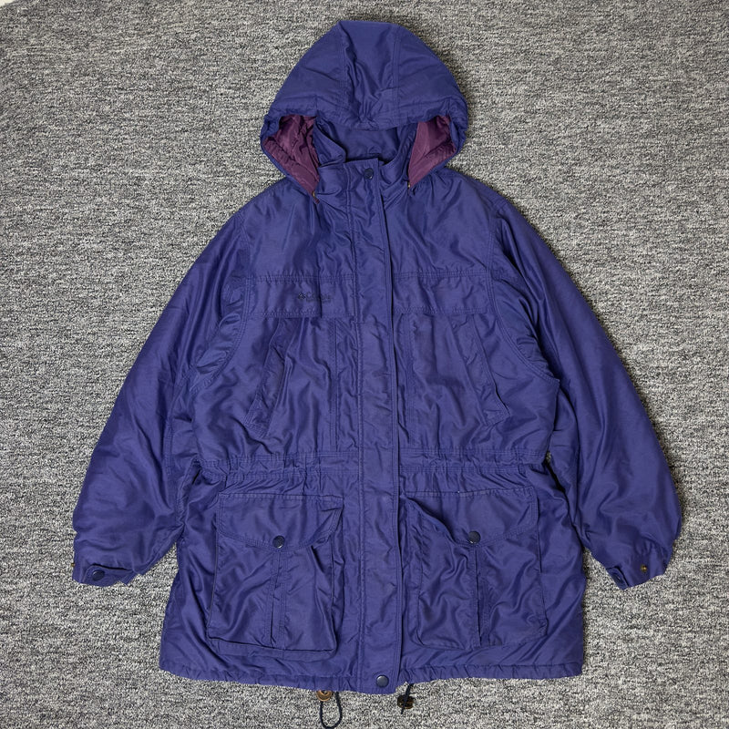 Columbia Hooded Parka Jacket Womens L Purple Gorpcore