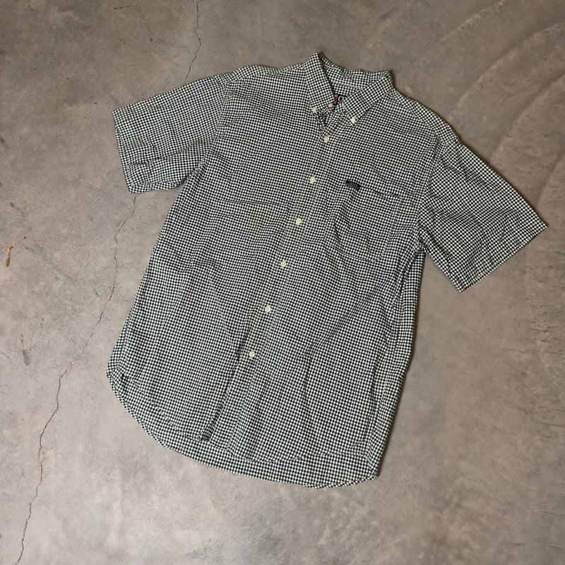 Vintage Chaps Ralph Lauren Gingham Button Down Mens L Green