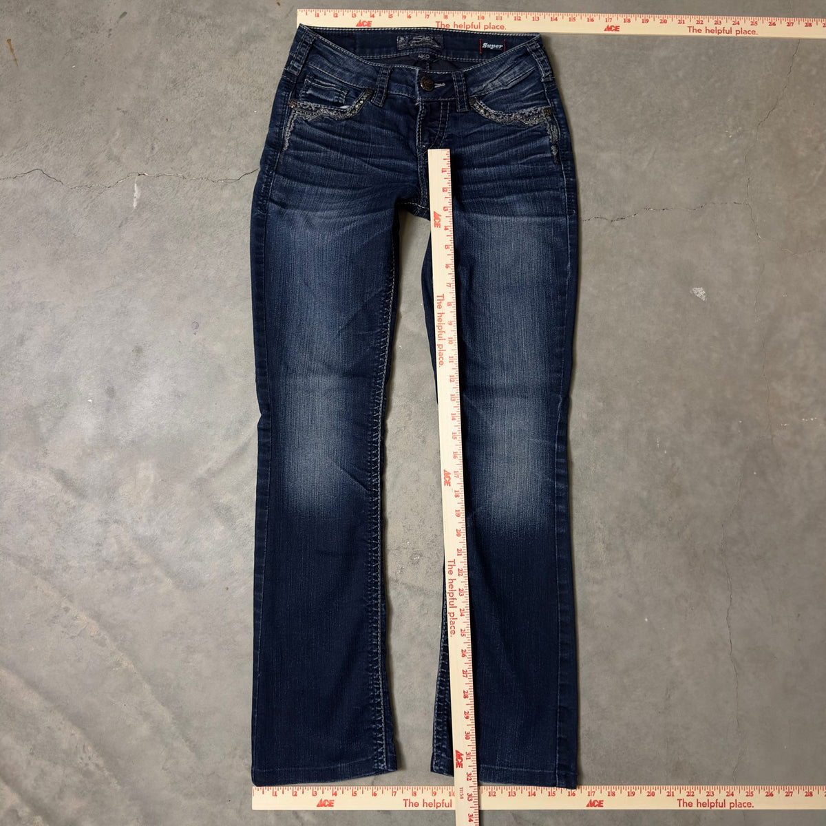 Silver Jeans Aiko Slim Bootcut Womens 25x33 Bling Pockets