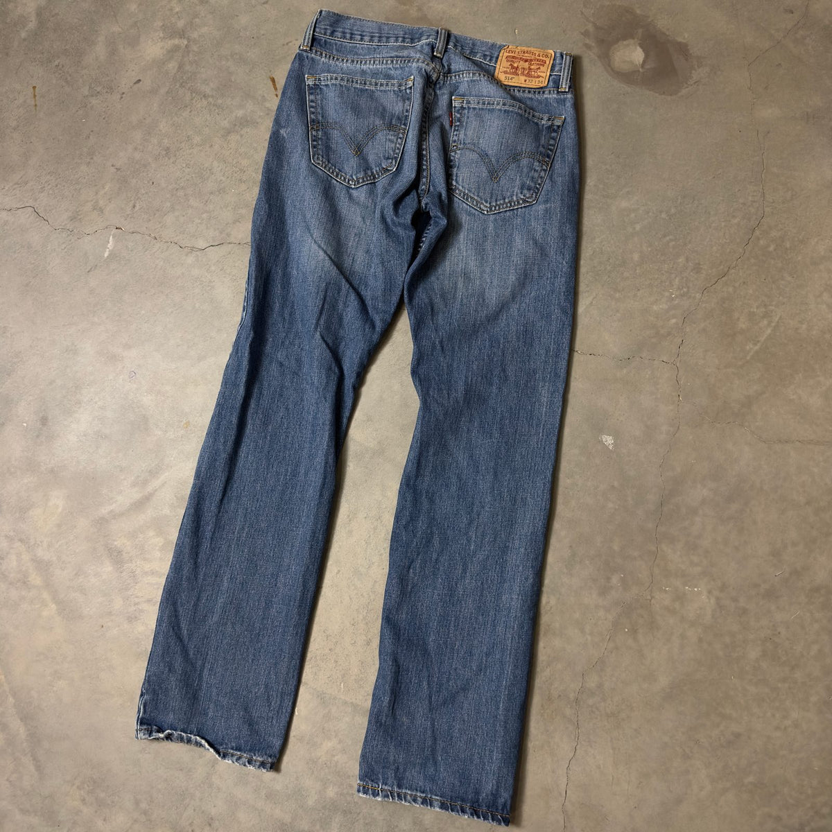 Vintage Y2K Levi's 514 Slim Straight Jeans Mens 32x34 Blue